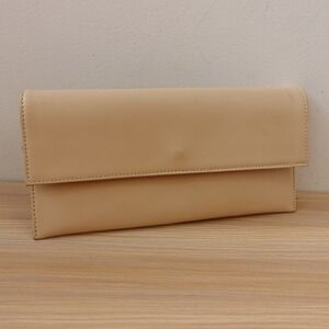 Italian Evening Clutch Bag Cream Nude VITTORIA NAPOLI Leather Party Elegant